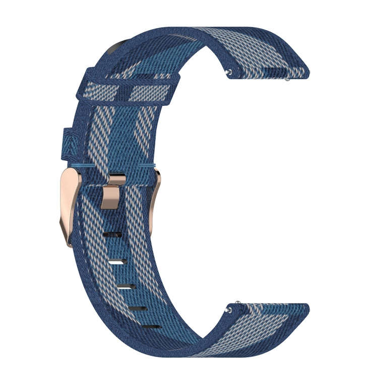 22mm Stripe Weave Nylon Wrist Strap Watch Band for Fossil Hybrid Smartwatch HR, Male Gen 4 Explor...
