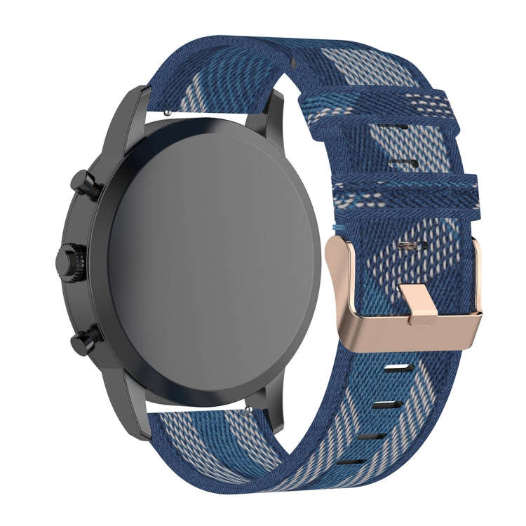 22mm Stripe Weave Nylon Wrist Strap Watch Band for Fossil Hybrid Smartwatch HR, Male Gen 4 Explor...