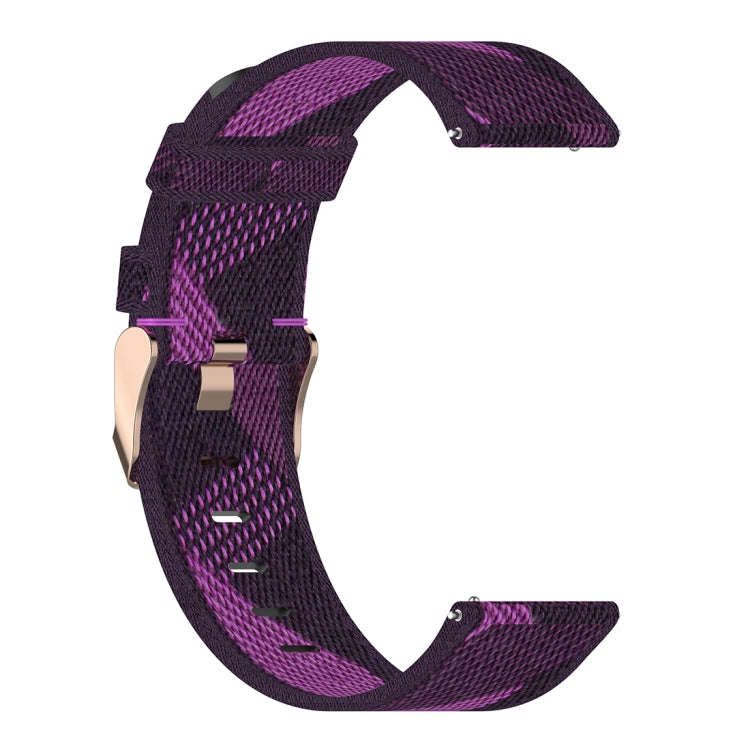22mm Stripe Weave Nylon Wrist Strap Watch Band for Fossil Hybrid Smartwatch HR, Male Gen 4 Explor...