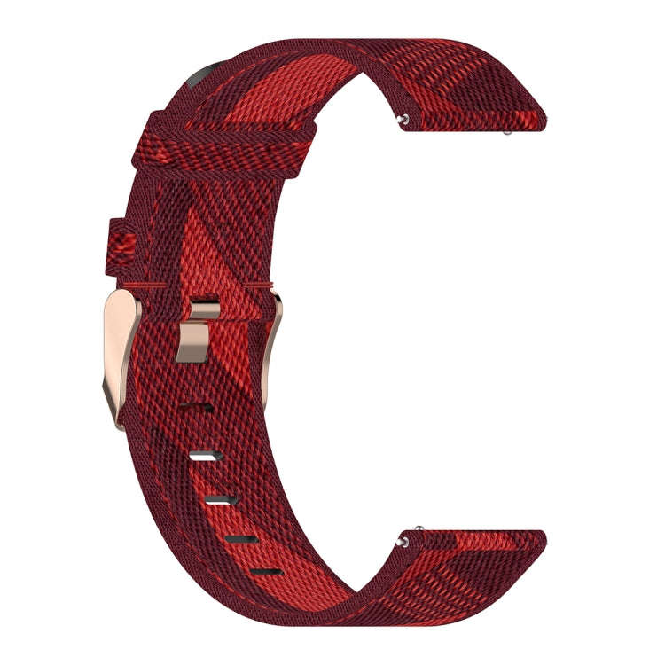 22mm Stripe Weave Nylon Wrist Strap Watch Band for Fossil Hybrid Smartwatch HR, Male Gen 4 Explor...