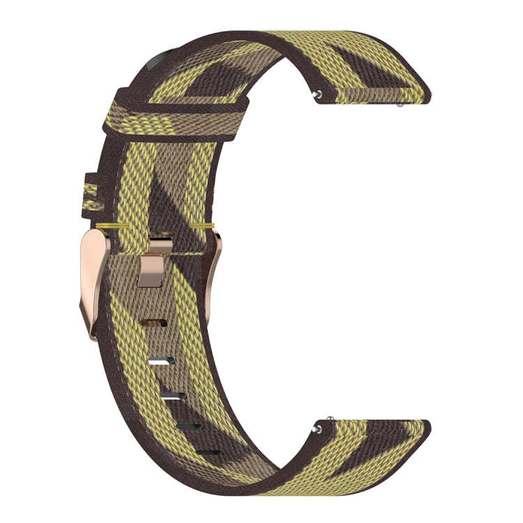 22mm Stripe Weave Nylon Wrist Strap Watch Band for Fossil Hybrid Smartwatch HR, Male Gen 4 Explor...