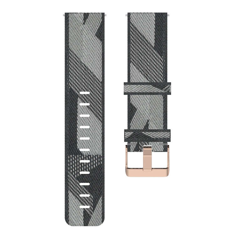 22mm Stripe Weave Nylon Wrist Strap Watch Band for Huawei GT / GT2 46mm, Honor Magic Watch 2 46mm...