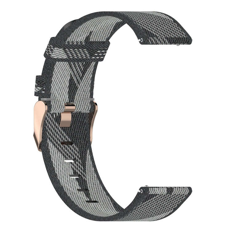 22mm Stripe Weave Nylon Wrist Strap Watch Band for Huawei GT / GT2 46mm, Honor Magic Watch 2 46mm...
