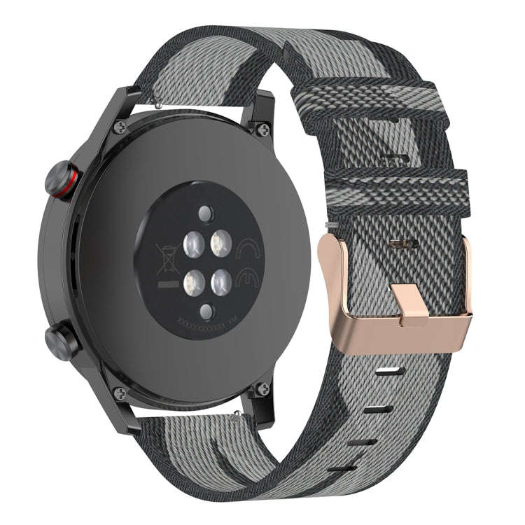 22mm Stripe Weave Nylon Wrist Strap Watch Band for Huawei GT / GT2 46mm, Honor Magic Watch 2 46mm...