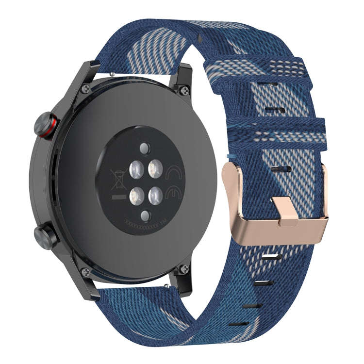 22mm Stripe Weave Nylon Wrist Strap Watch Band for Huawei GT / GT2 46mm, Honor Magic Watch 2 46mm...