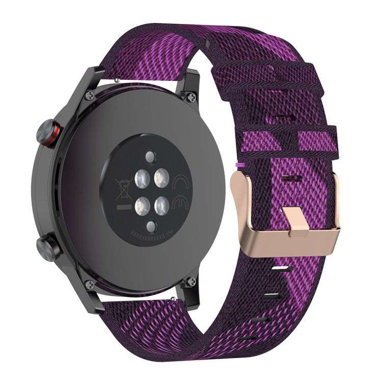 22mm Stripe Weave Nylon Wrist Strap Watch Band for Huawei GT / GT2 46mm, Honor Magic Watch 2 46mm...