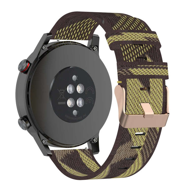 22mm Stripe Weave Nylon Wrist Strap Watch Band for Huawei GT / GT2 46mm, Honor Magic Watch 2 46mm...