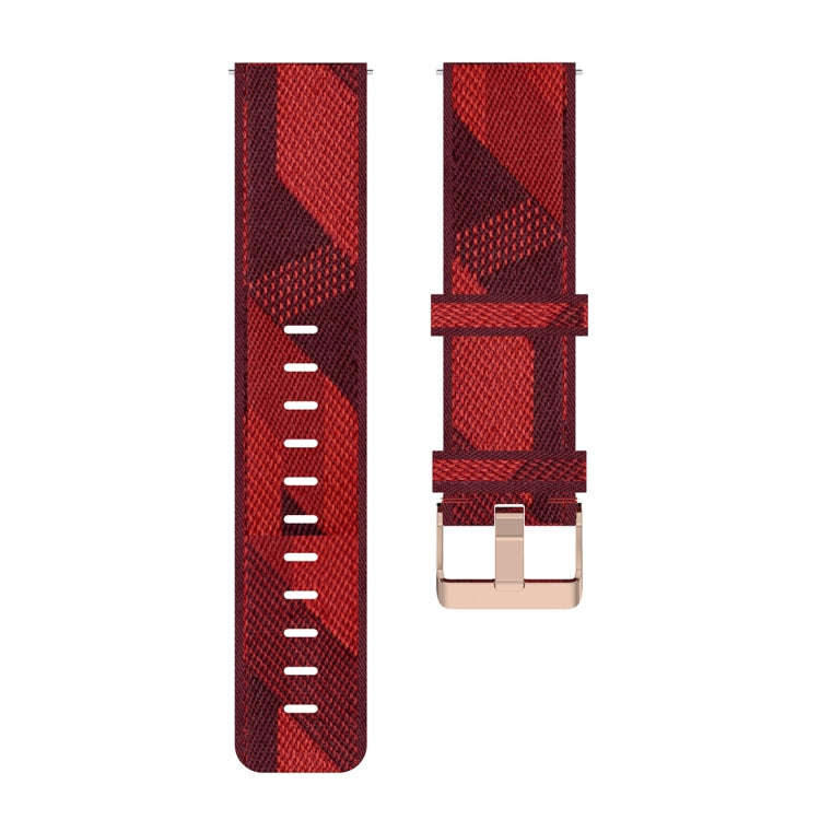 22mm Stripe Weave Nylon Wrist Strap Watch Band for Fossil Gen 5 Carlyle, Gen 5 Julianna, Gen 5 Ga...