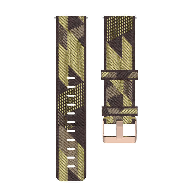 22mm Stripe Weave Nylon Wrist Strap Watch Band for Fossil Gen 5 Carlyle, Gen 5 Julianna, Gen 5 Ga...