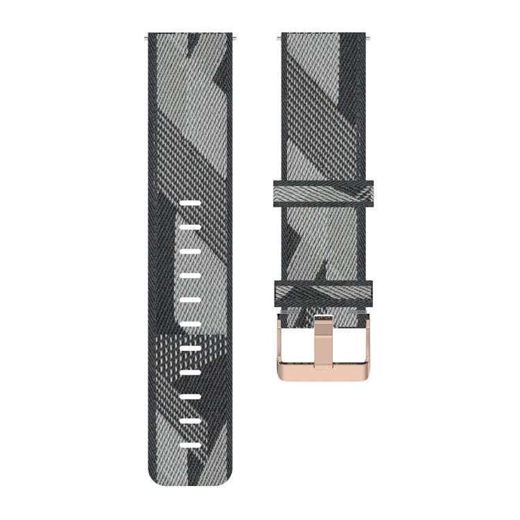 22mm Stripe Weave Nylon Wrist Strap Watch Band for Galaxy Watch 46mm / Gear S3(Grey)