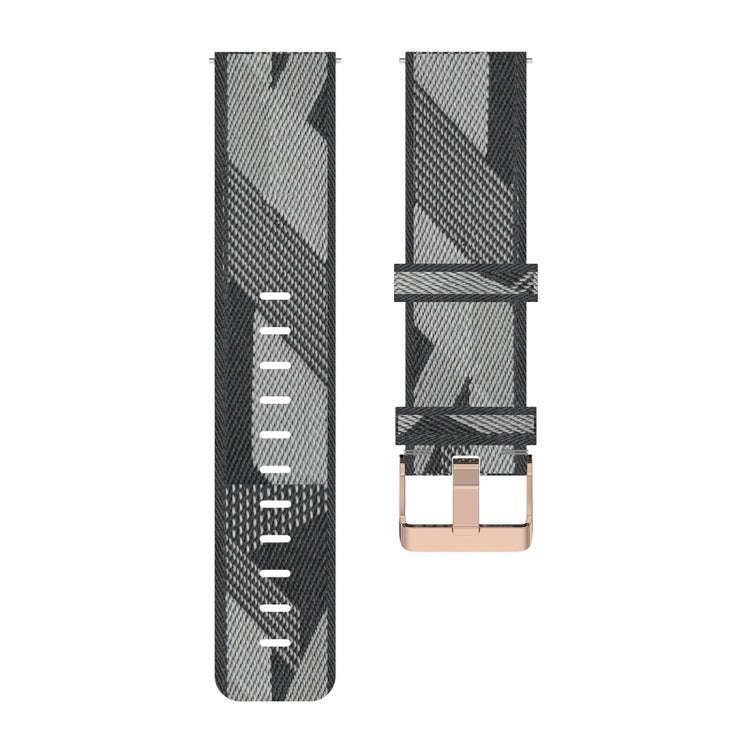 22mm Stripe Weave Nylon Wrist Strap Watch Band for Xiaomi Mi Watch Color, Garmin Vivoactive 4(Grey)