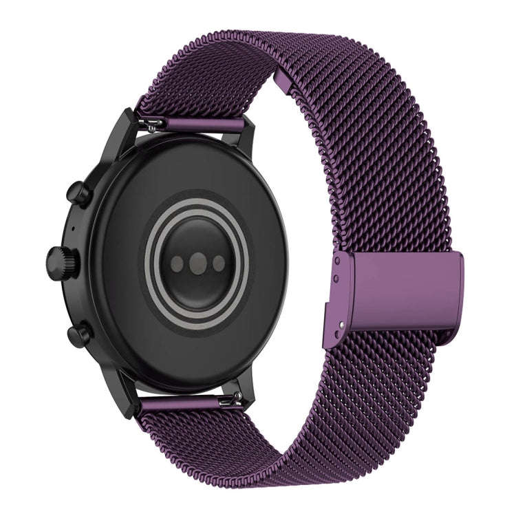 22mm Metal Mesh Wrist Strap Watch Band for Fossil Gen 5 Carlyle / Gen 5 Julianna / Gen 5 Garrett ...
