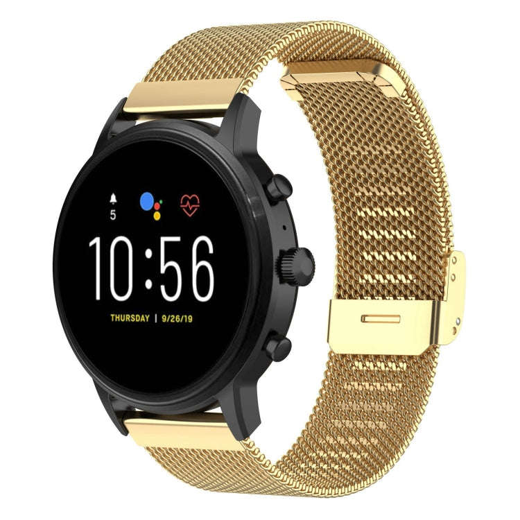 22mm Metal Mesh Wrist Strap Watch Band for Fossil Gen 5 Carlyle / Gen 5 Julianna / Gen 5 Garrett ...