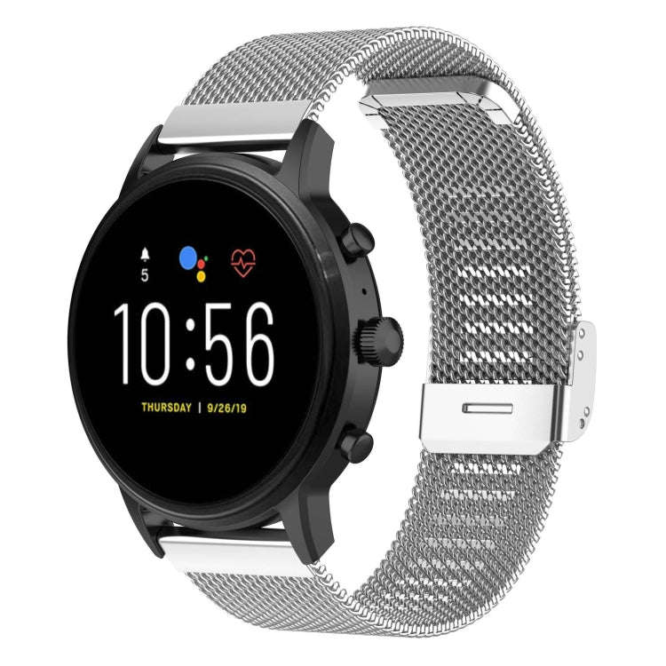 22mm Metal Mesh Wrist Strap Watch Band for Fossil Gen 5 Carlyle / Gen 5 Julianna / Gen 5 Garrett ...