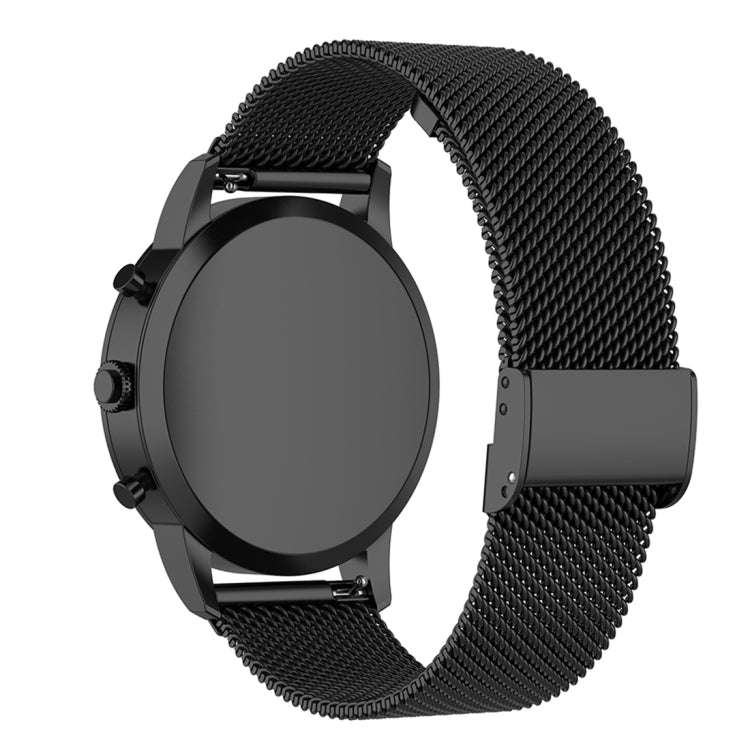 22mm Metal Mesh Wrist Strap Watch Band for Fossil Hybrid Smartwatch HR, Male Gen 4 Explorist HR, ...