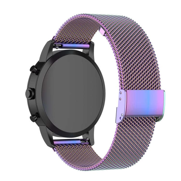 22mm Metal Mesh Wrist Strap Watch Band for Fossil Hybrid Smartwatch HR, Male Gen 4 Explorist HR, ...