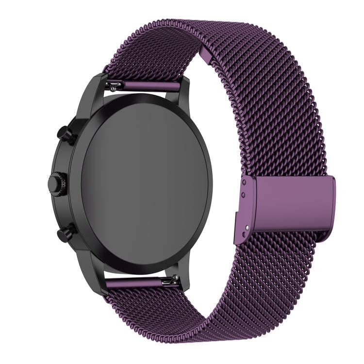 22mm Metal Mesh Wrist Strap Watch Band for Fossil Hybrid Smartwatch HR, Male Gen 4 Explorist HR, ...