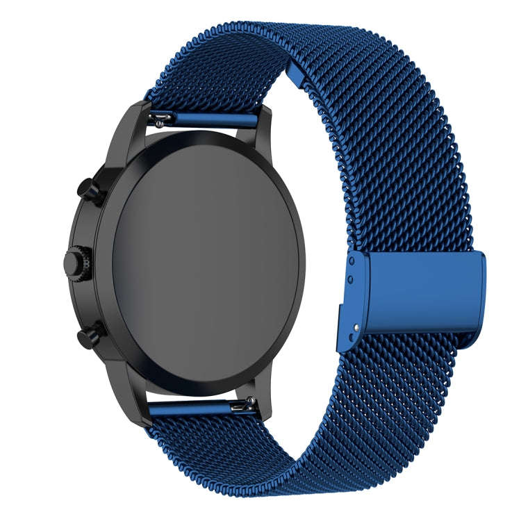 22mm Metal Mesh Wrist Strap Watch Band for Fossil Hybrid Smartwatch HR, Male Gen 4 Explorist HR, ...