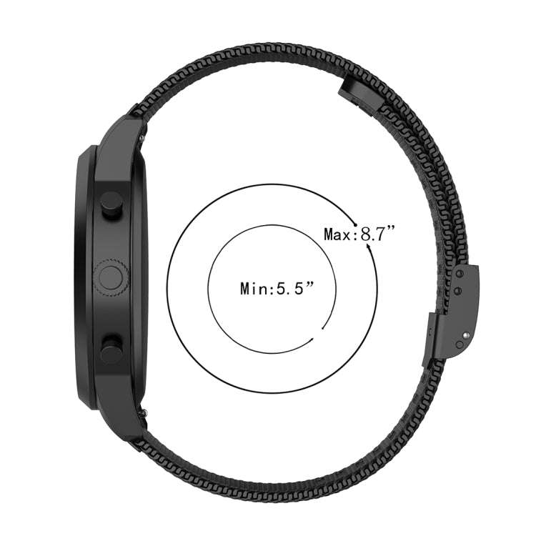 22mm Metal Mesh Wrist Strap Watch Band for Fossil Hybrid Smartwatch HR, Male Gen 4 Explorist HR, ...