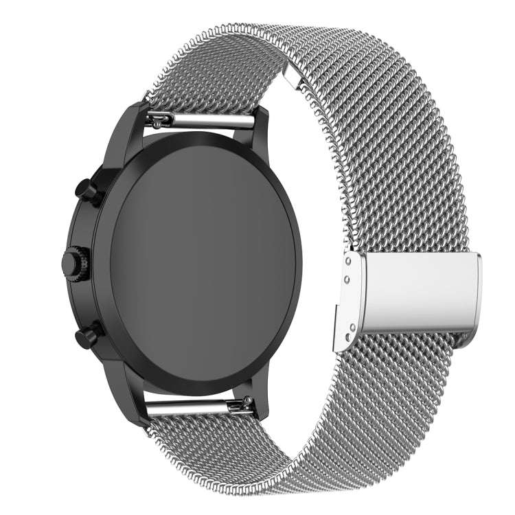22mm Metal Mesh Wrist Strap Watch Band for Fossil Hybrid Smartwatch HR, Male Gen 4 Explorist HR, ...