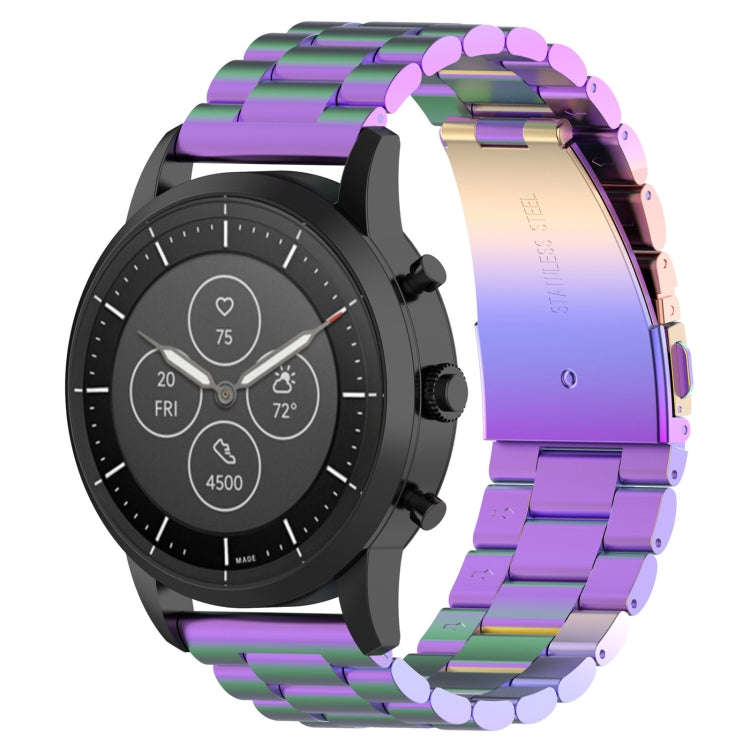 22mm Steel Wrist Strap Watch Band for Fossil Hybrid Smartwatch HR, Male Gen 4 Explorist HR / Male...