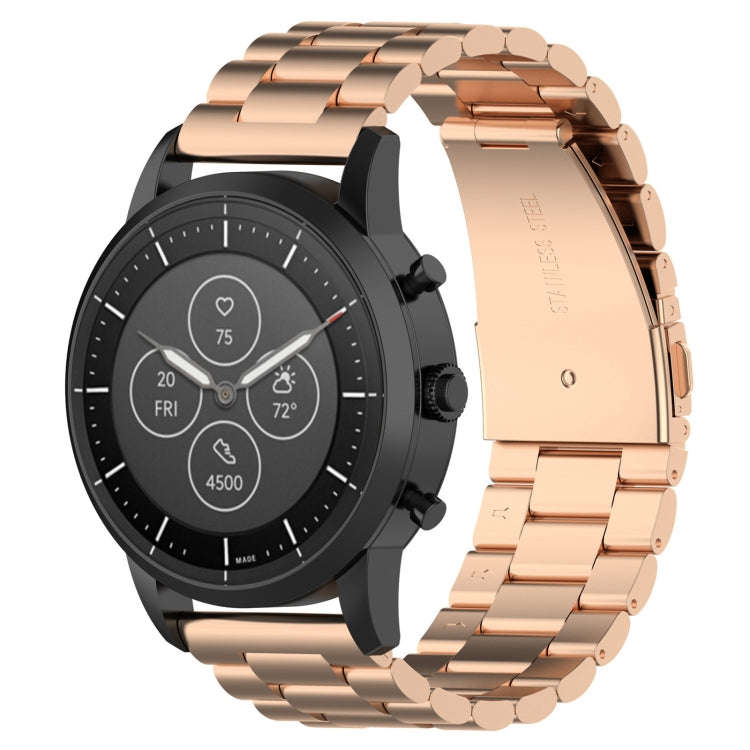 22mm Steel Wrist Strap Watch Band for Fossil Hybrid Smartwatch HR, Male Gen 4 Explorist HR / Male...