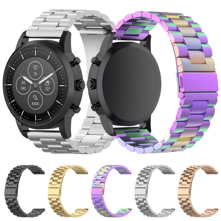 22mm Steel Wrist Strap Watch Band for Fossil Hybrid Smartwatch HR, Male Gen 4 Explorist HR / Male...