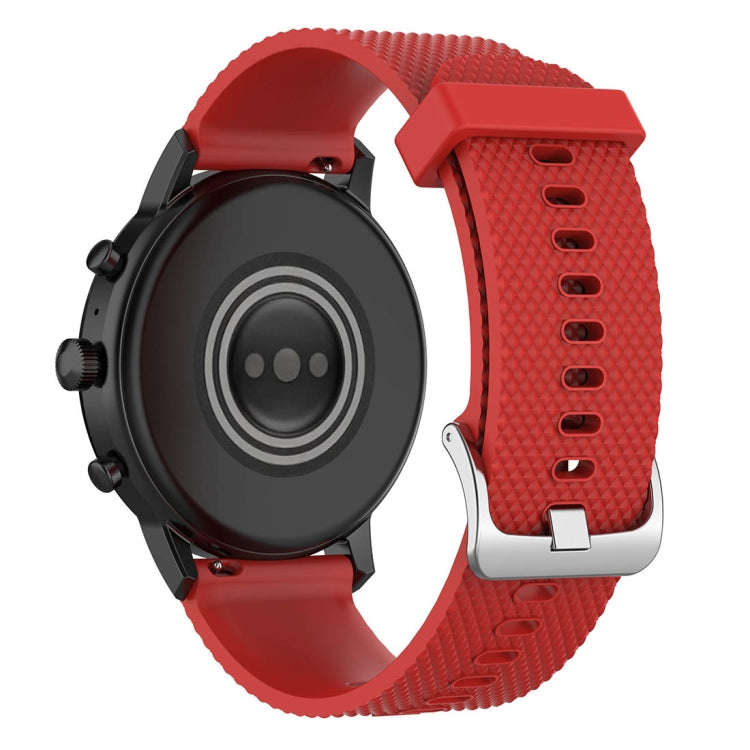 22mm Texture Silicone Wrist Strap Watch Band for Fossil Gen 5 Carlyle, Gen 5 Julianna, Gen 5 Garr...