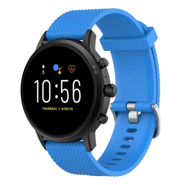 22mm Texture Silicone Wrist Strap Watch Band for Fossil Gen 5 Carlyle, Gen 5 Julianna, Gen 5 Garr...