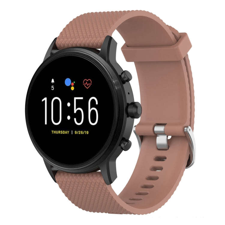 22mm Texture Silicone Wrist Strap Watch Band for Fossil Gen 5 Carlyle, Gen 5 Julianna, Gen 5 Garr...