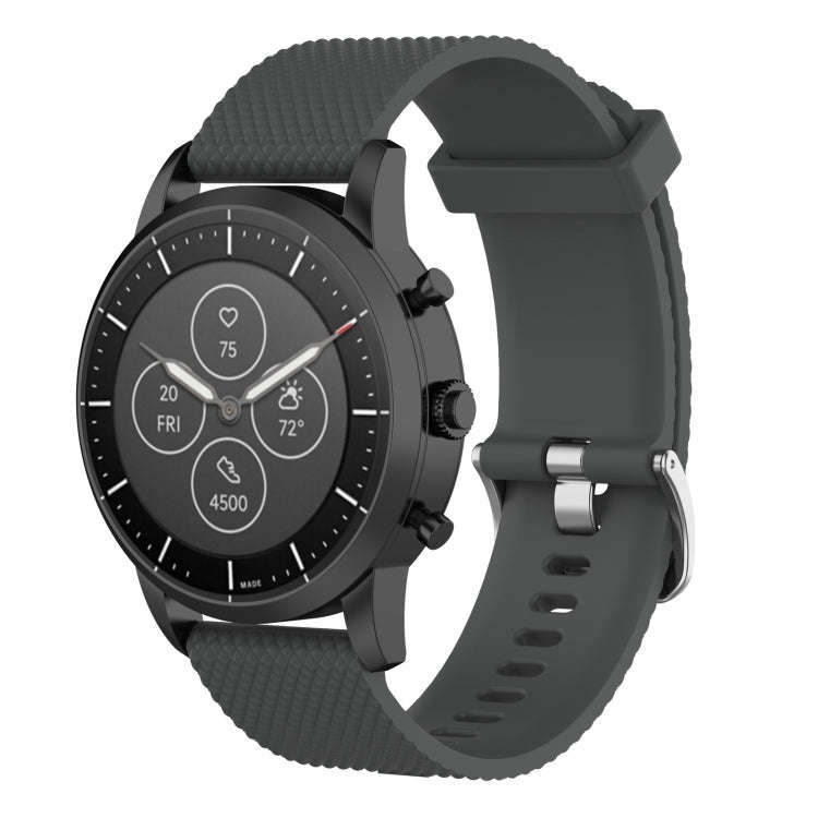 22mm Texture Silicone Wrist Strap Watch Band for Fossil Hybrid Smartwatch HR, Male Gen 4 Exploris...