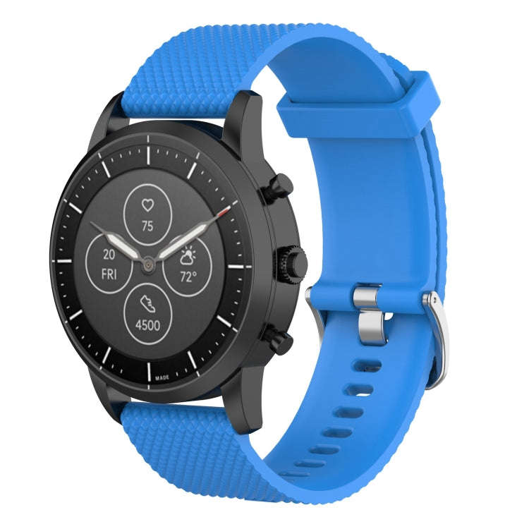 22mm Texture Silicone Wrist Strap Watch Band for Fossil Hybrid Smartwatch HR, Male Gen 4 Exploris...