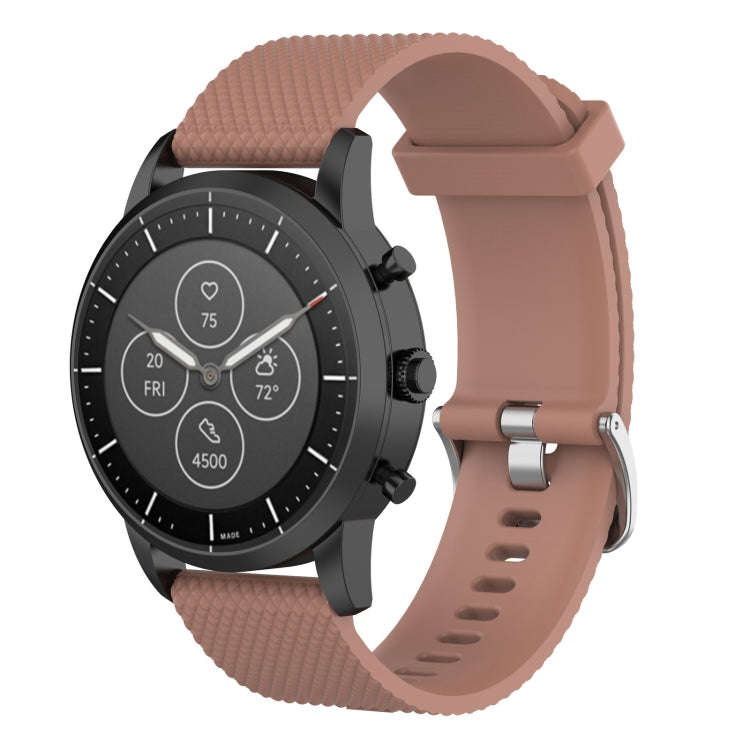 22mm Texture Silicone Wrist Strap Watch Band for Fossil Hybrid Smartwatch HR, Male Gen 4 Exploris...