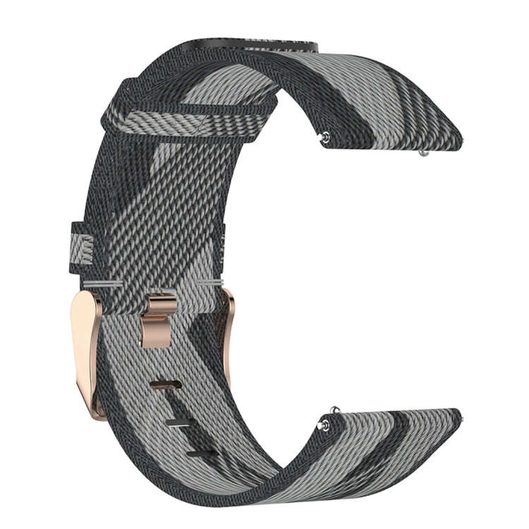 23mm Stripe Weave Nylon Wrist Strap Watch Band for Fitbit Versa 2, Fitbit Versa, Fitbit Versa Lit...