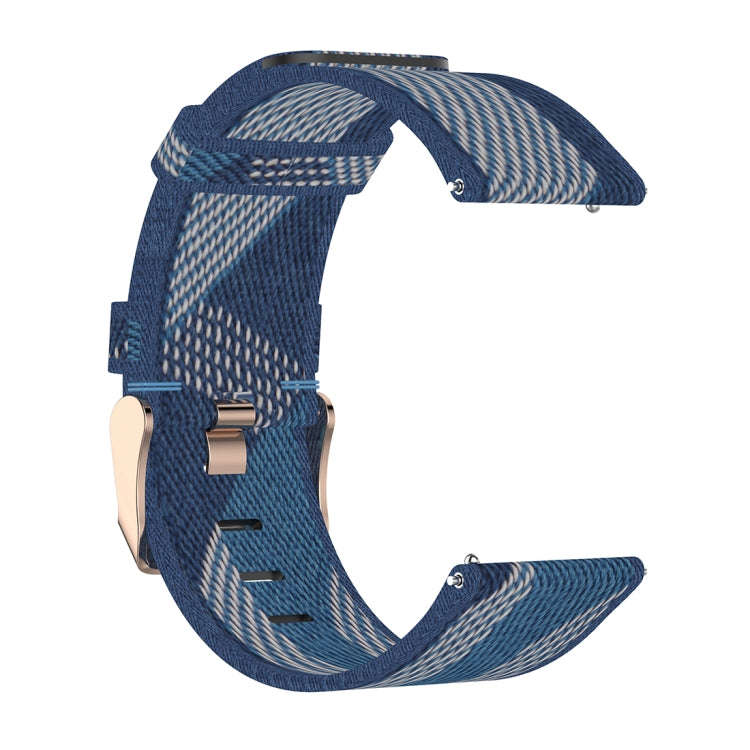 23mm Stripe Weave Nylon Wrist Strap Watch Band for Fitbit Versa 2, Fitbit Versa, Fitbit Versa Lit...