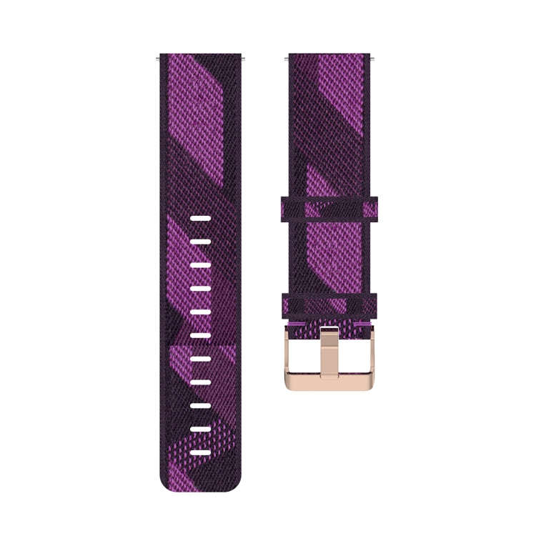 23mm Stripe Weave Nylon Wrist Strap Watch Band for Fitbit Versa 2, Fitbit Versa, Fitbit Versa Lit...