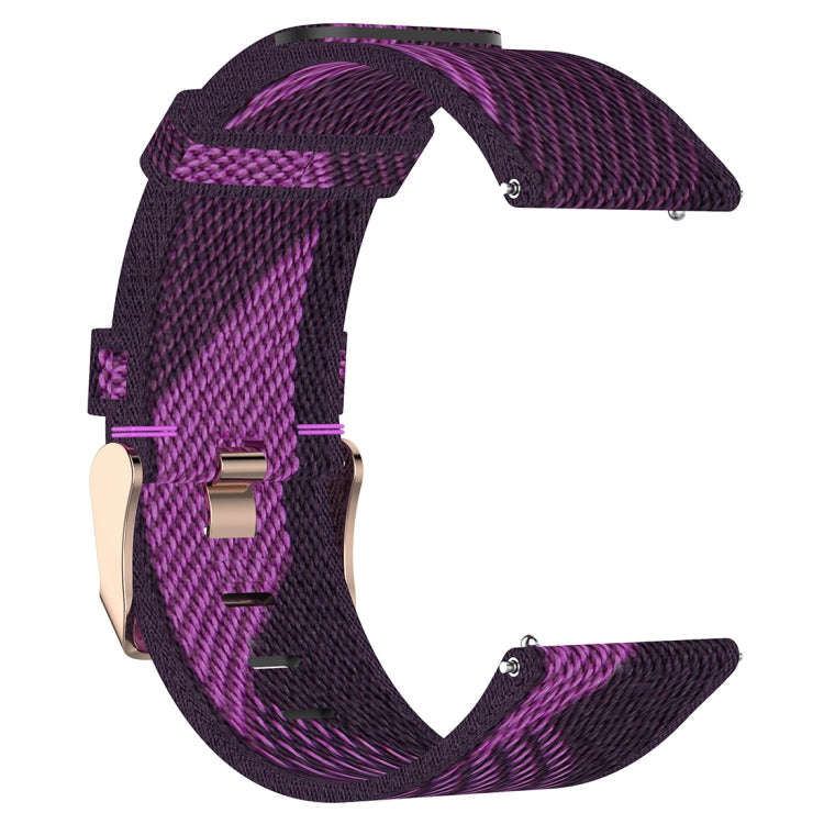 23mm Stripe Weave Nylon Wrist Strap Watch Band for Fitbit Versa 2, Fitbit Versa, Fitbit Versa Lit...