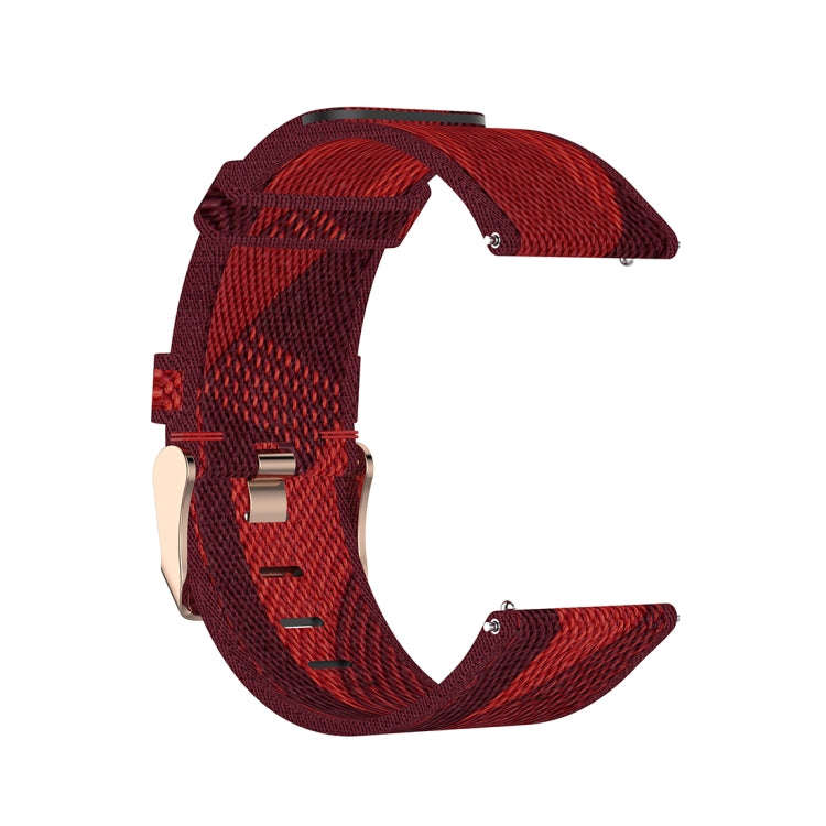 23mm Stripe Weave Nylon Wrist Strap Watch Band for Fitbit Versa 2, Fitbit Versa, Fitbit Versa Lit...