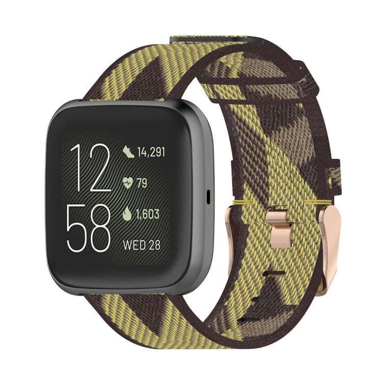 23mm Stripe Weave Nylon Wrist Strap Watch Band for Fitbit Versa 2, Fitbit Versa, Fitbit Versa Lit...