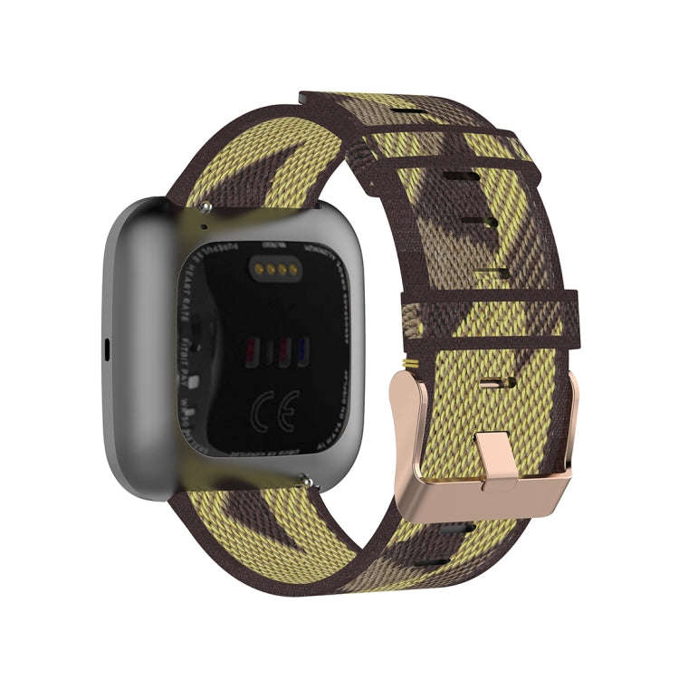 23mm Stripe Weave Nylon Wrist Strap Watch Band for Fitbit Versa 2, Fitbit Versa, Fitbit Versa Lit...