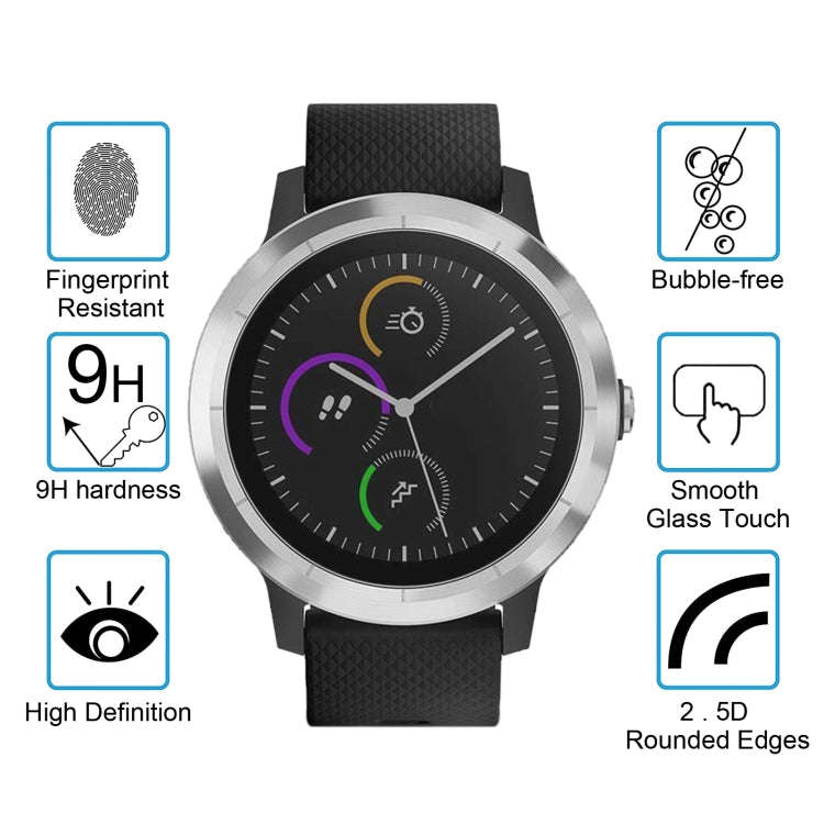 2 PCS ENKAY Hat-Prince for Garmin vivoactive 3 Smart Watch 0.2mm 9H Surface Hardness 2.15D Explos...