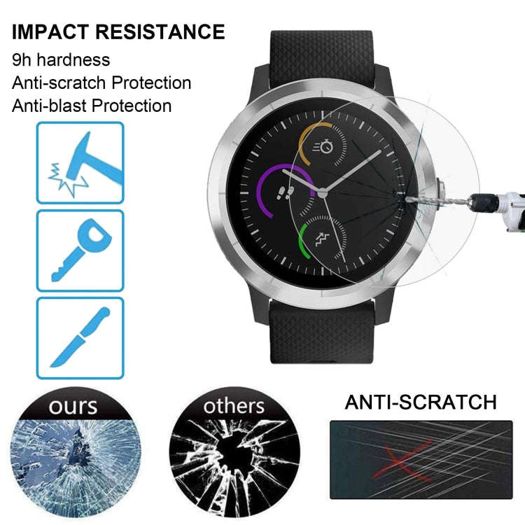 2 PCS ENKAY Hat-Prince for Garmin vivoactive 3 Smart Watch 0.2mm 9H Surface Hardness 2.15D Explos...