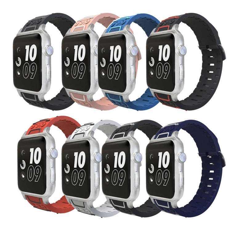For Apple Watch Series 3 & 2 & 1 38mm Fashion Electrocardiogram Pattern Silicone Watch Band(White)