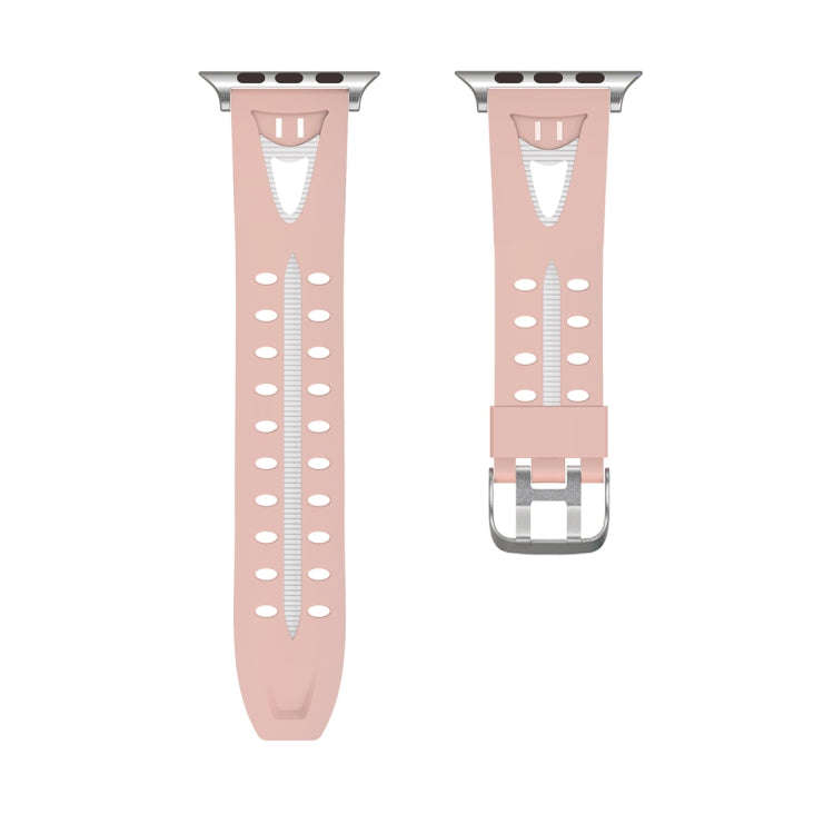 For Apple Watch Series 3 & 2 & 1 42mm Fashion Smiling Face Pattern Silicone Watch Band(Pink)