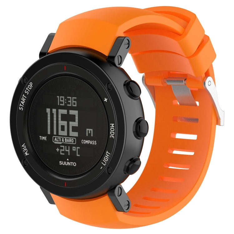 Silicone  Watch Band for SUUNTO Core ALU Black(Orange)