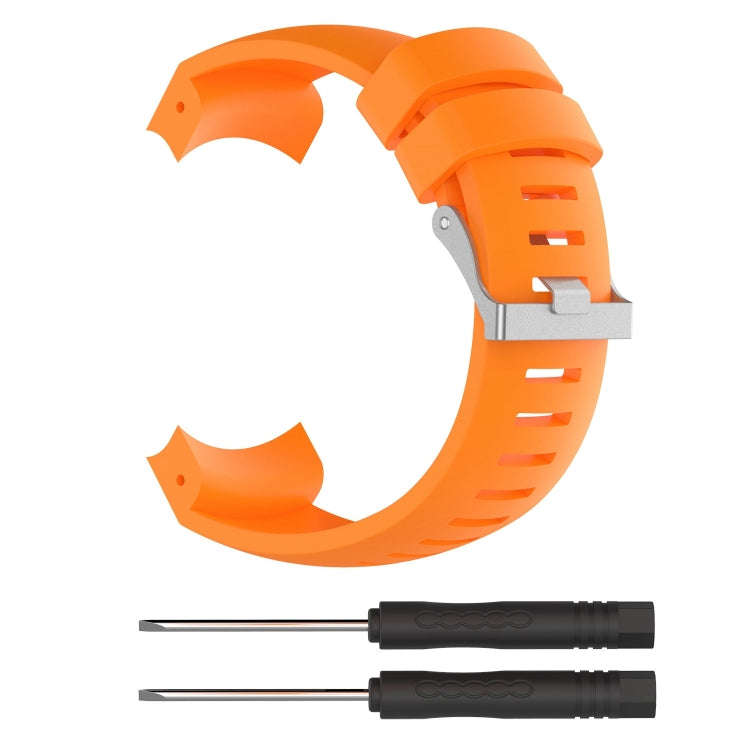 Silicone  Watch Band for SUUNTO Core ALU Black(Orange)