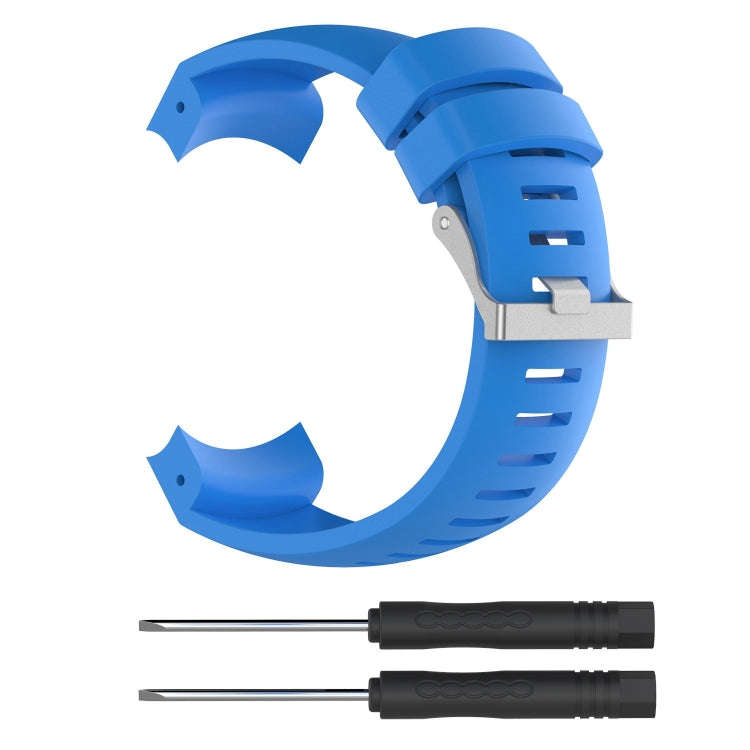 Silicone  Watch Band for SUUNTO Core ALU Black(Blue)