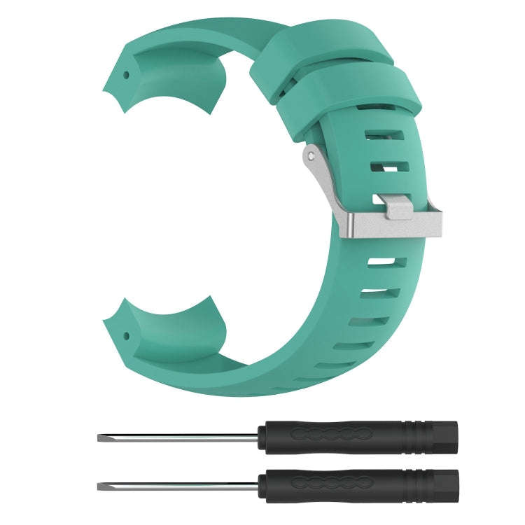 Silicone  Watch Band for SUUNTO Core ALU Black(Mint Green)
