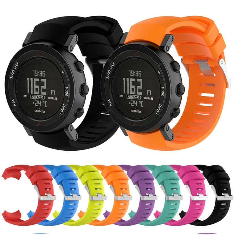Silicone  Watch Band for SUUNTO Core ALU Black(Cyan)