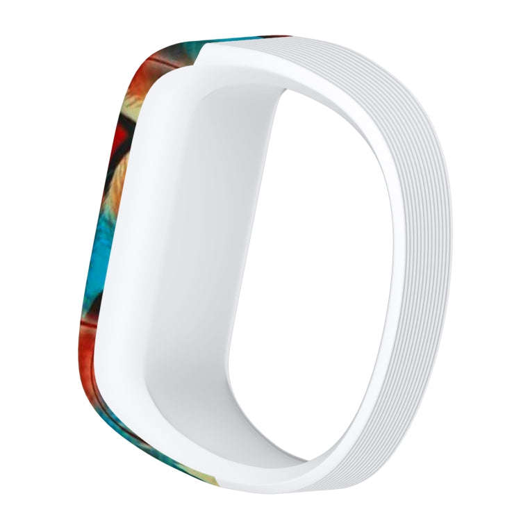 Colourful Feathers Pattern Silicone Sport Watch Band for Garmin Vivofit JR, Size: Small(Colour)